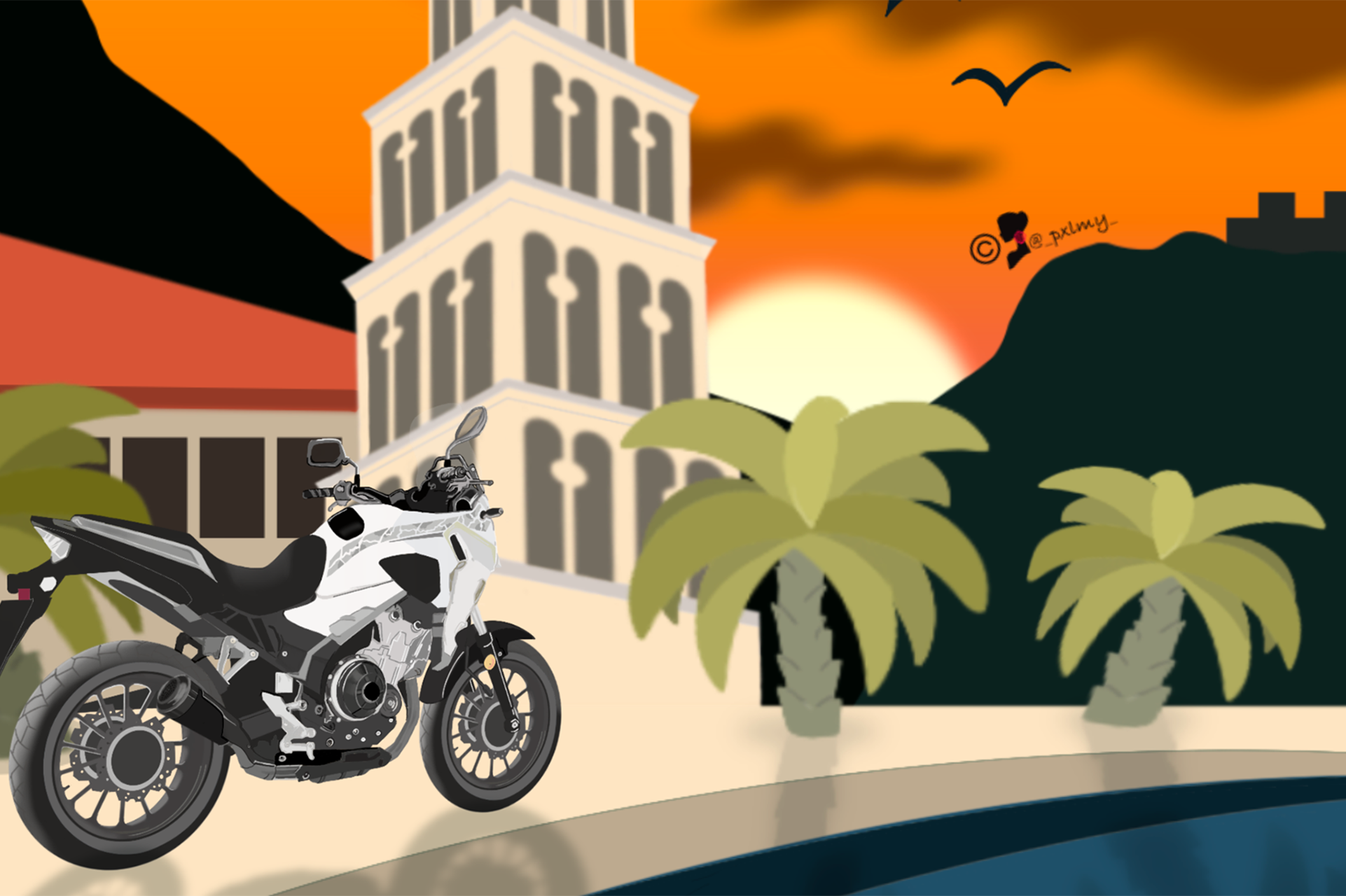 Illustration digitale de la ville de Split