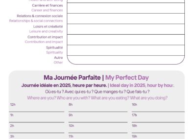 Page objectifs 2025 du livre Manifest & Flow